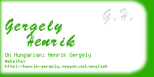 gergely henrik business card